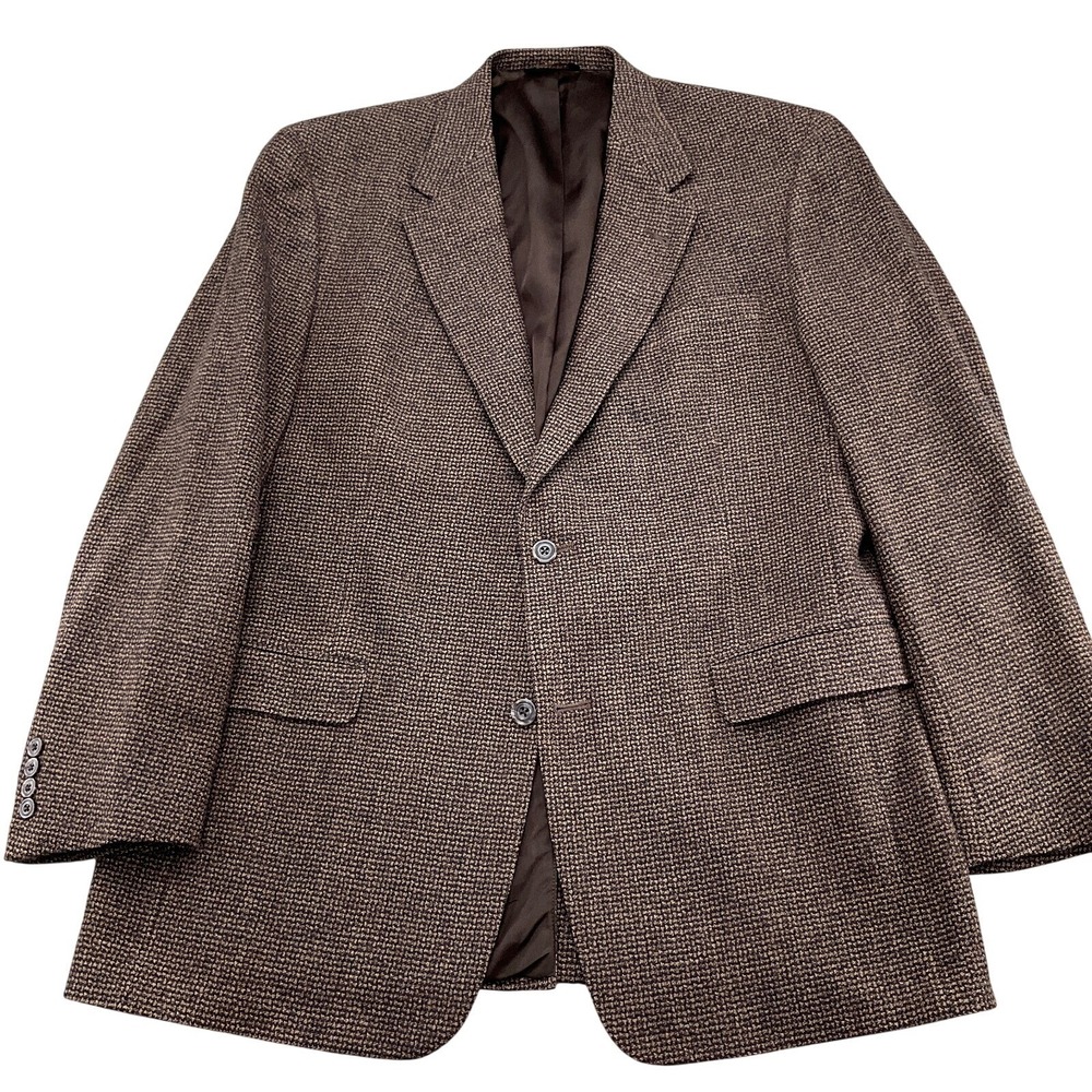 Austin Reed Blazer Men 44 Long Brown Multi Wool Tweed Sport Jacket USA VTG